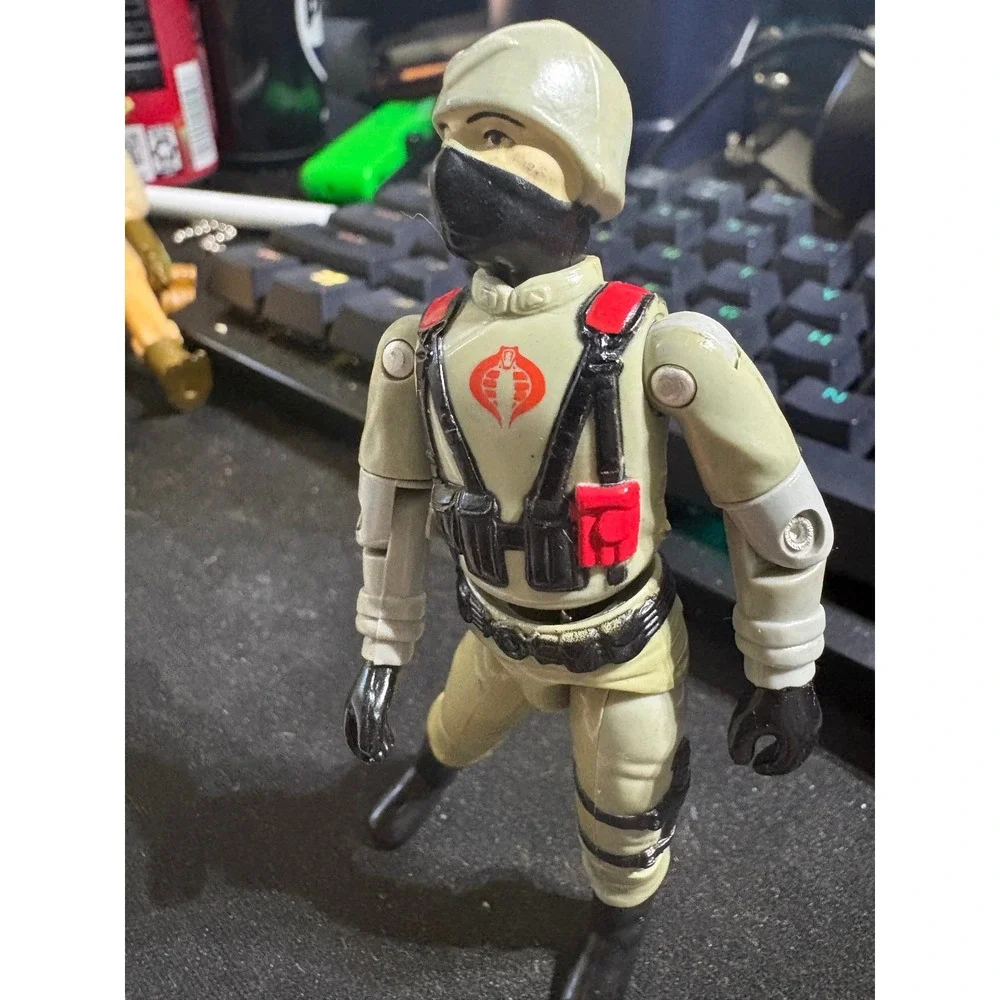 Vintage 1984 GI Joe Cobra Firefly Action Figure Hasbro 3.75 Inch Grey Masked